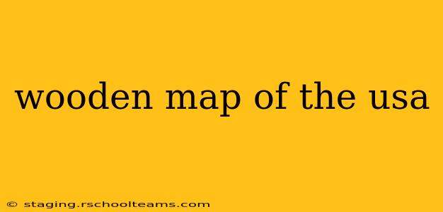 wooden map of the usa