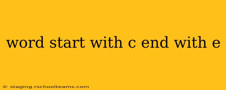 word start with c end with e