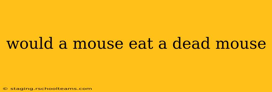 would a mouse eat a dead mouse
