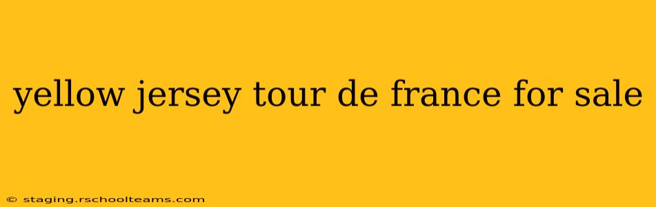 yellow jersey tour de france for sale