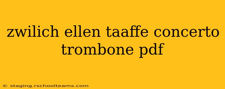 zwilich ellen taaffe concerto trombone pdf