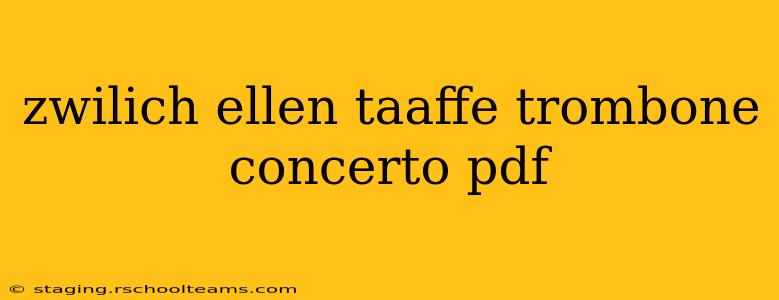 zwilich ellen taaffe trombone concerto pdf